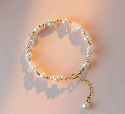 1 Pc resin plated beautiful pearl bracelet